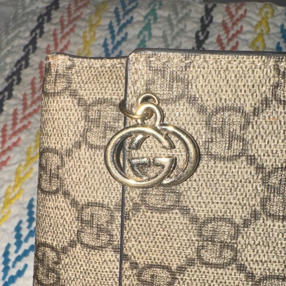 Gucci Coated Canvas Supreme Monogram Wallet with GgCharm UNISEX NWOT - Picture 16 of 16